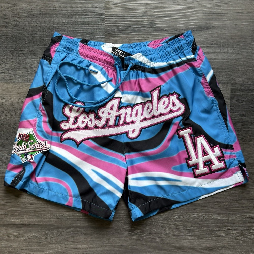 Pro Standard Los Angeles LA Dodgers Shorts Mens Small 1988 World Series Swirl